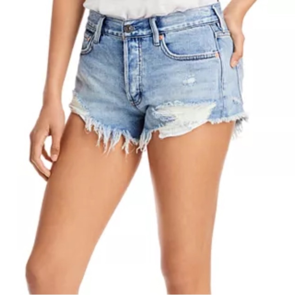 We The Free Free People Distressed Denim Shorts